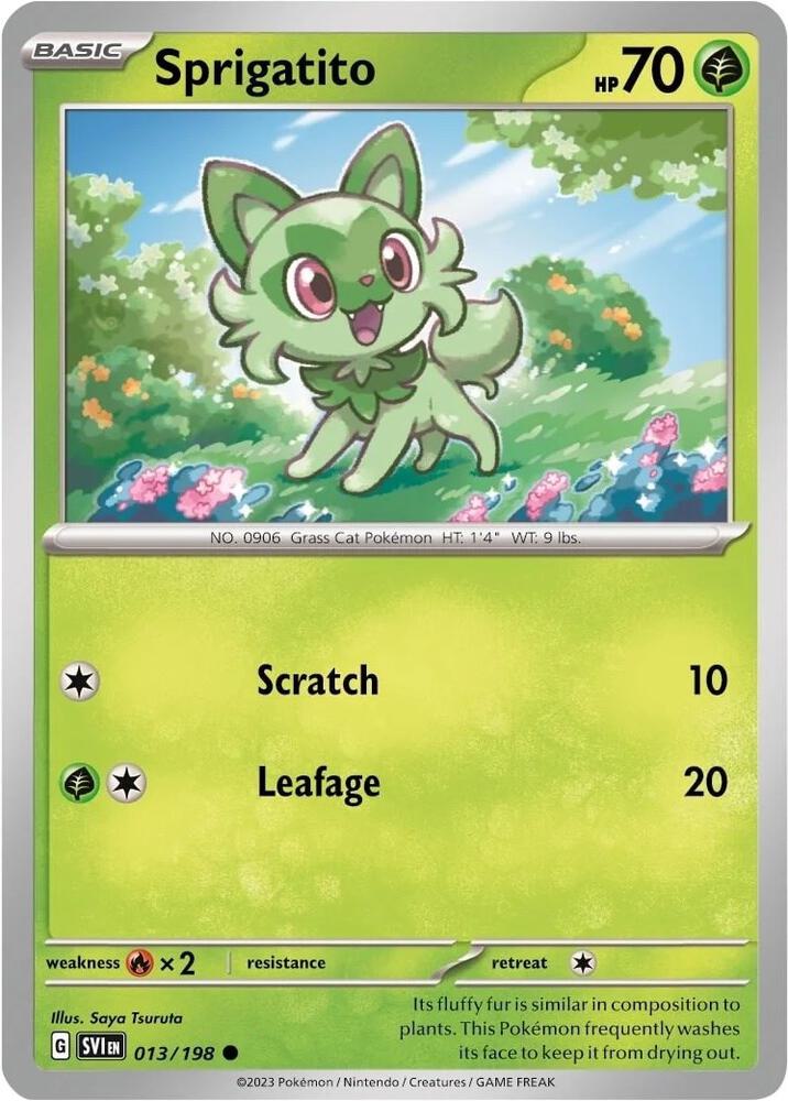 Sprigatito - 013/198 (Mirage Holo) - Miscellaneous Cards & Products