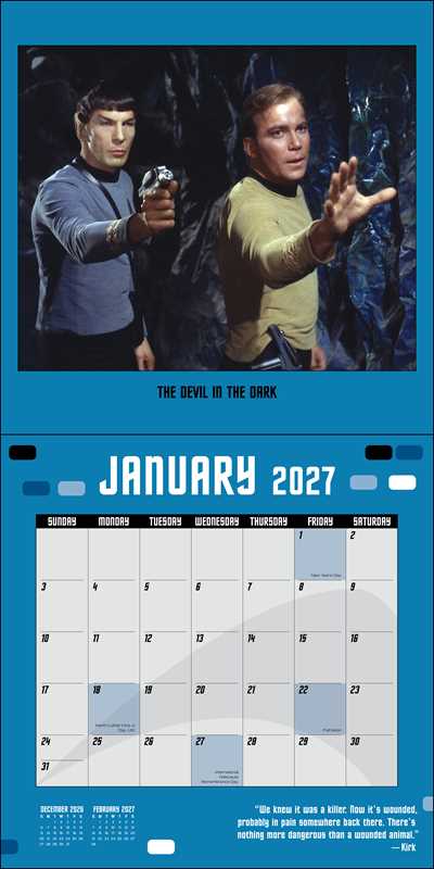 Star Trek 2027 Wall Calendar by CBS