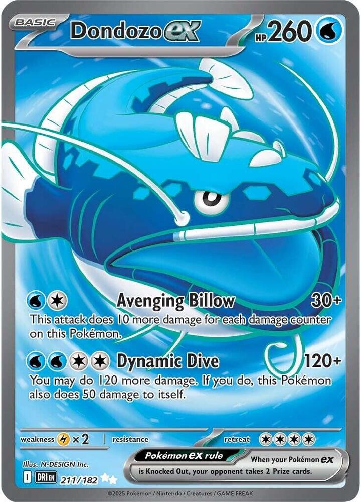 Dondozo ex - 211/182 - SV10: Destined Rivals