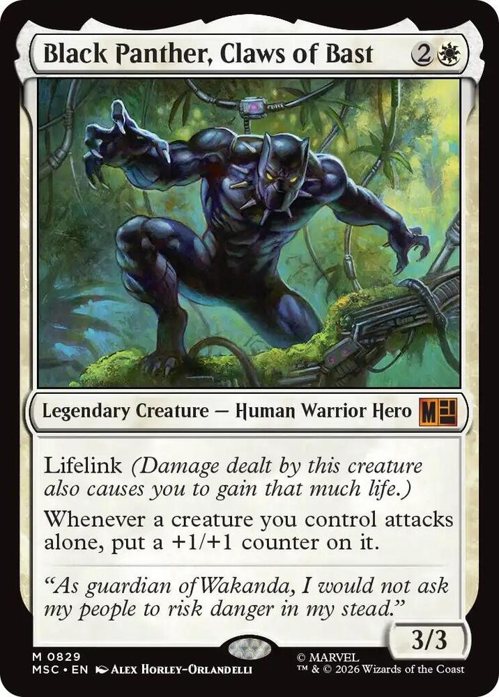 Black Panther, Claws of Bast - Commander: Marvel Super Heroes