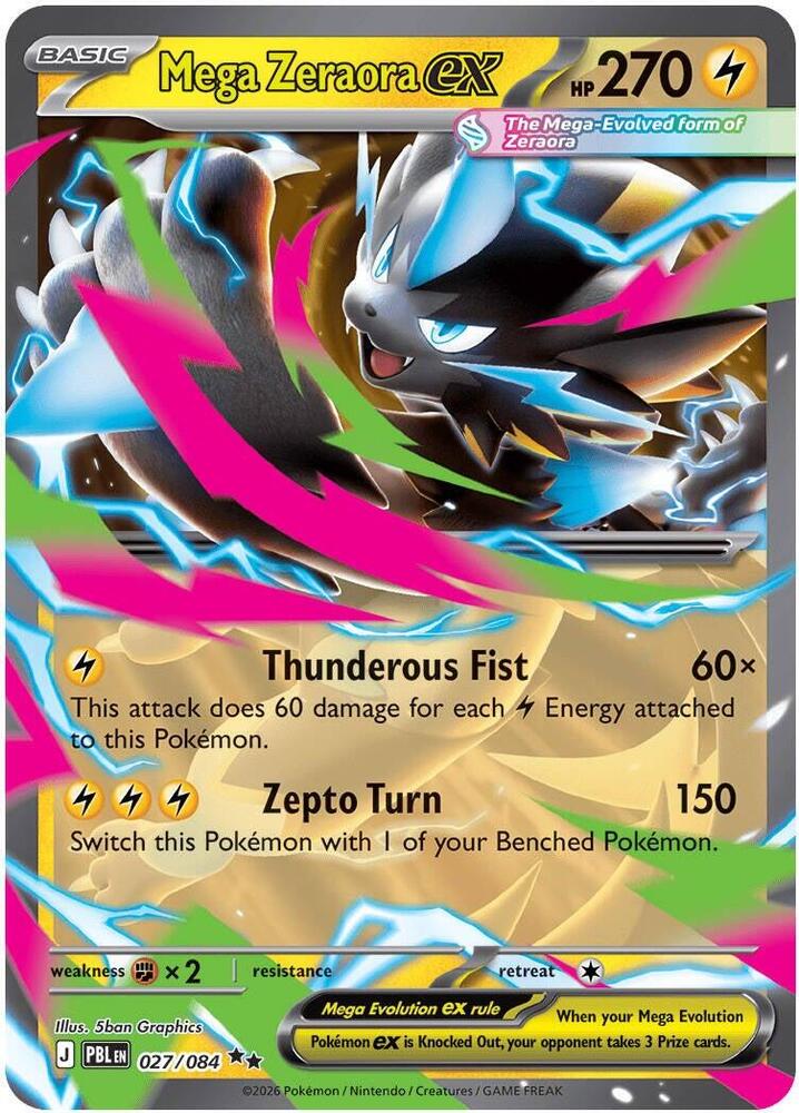 Mega Zeraora ex - 027/084 - ME05: Pitch Black