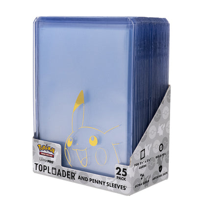 Ultra Pro 3"x4" Pikachu Toploader Combo (25 Sleeves + 25 Toploaders)