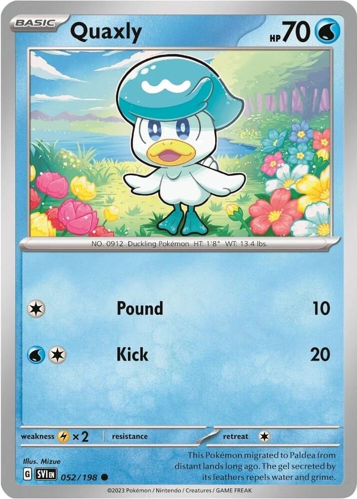 Quaxly - 052/198 (Mirage Holo) - Miscellaneous Cards & Products