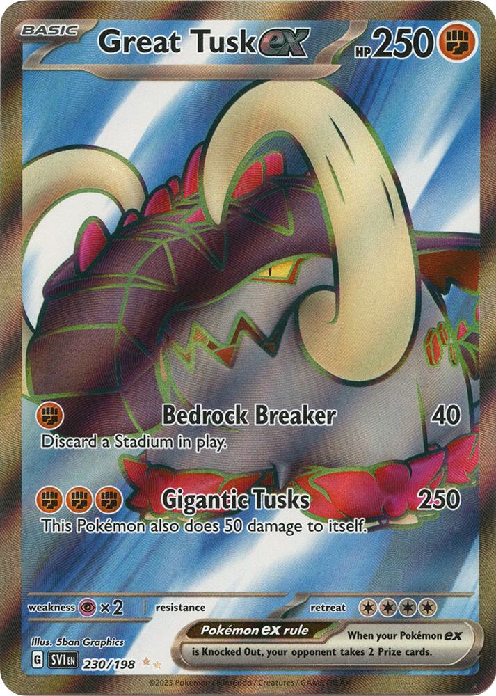 Great Tusk ex - 230/198 - SV01: Scarlet & Violet Base Set