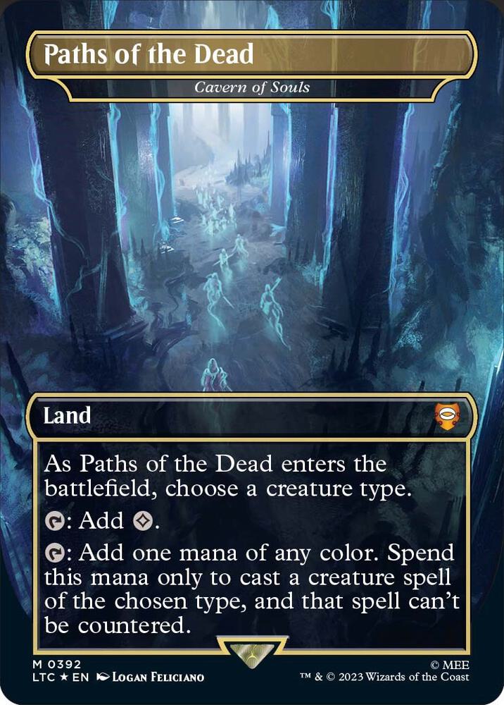 Paths of the Dead - Cavern of Souls (Borderless) (Surge Foil) - Commander: The Lord of the Rings: Tales of Middle-earth