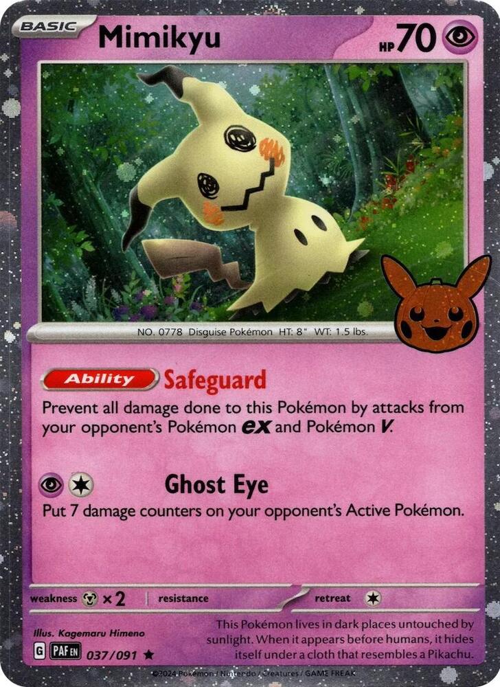 Mimikyu - 037/091 (Cosmos Holo) - Trick or Trade BOOster Bundle 2024