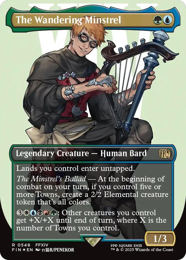 The Wandering Minstrel (Borderless) (Surge Foil) - FINAL FANTASY