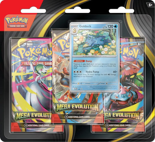 Pokémon TCG: Mega Evolution 3-Pack Blister [Golduck]