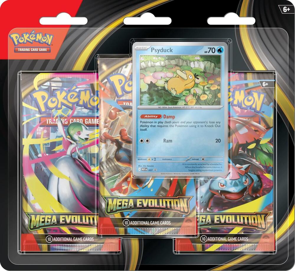 Pokémon TCG: Mega Evolution 3-Pack Blister [Psyduck]
