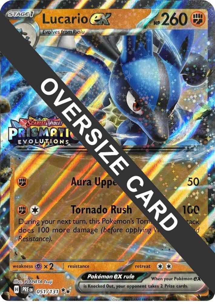 Lucario ex (Prismatic Evolutions Stamp) - Jumbo Cards
