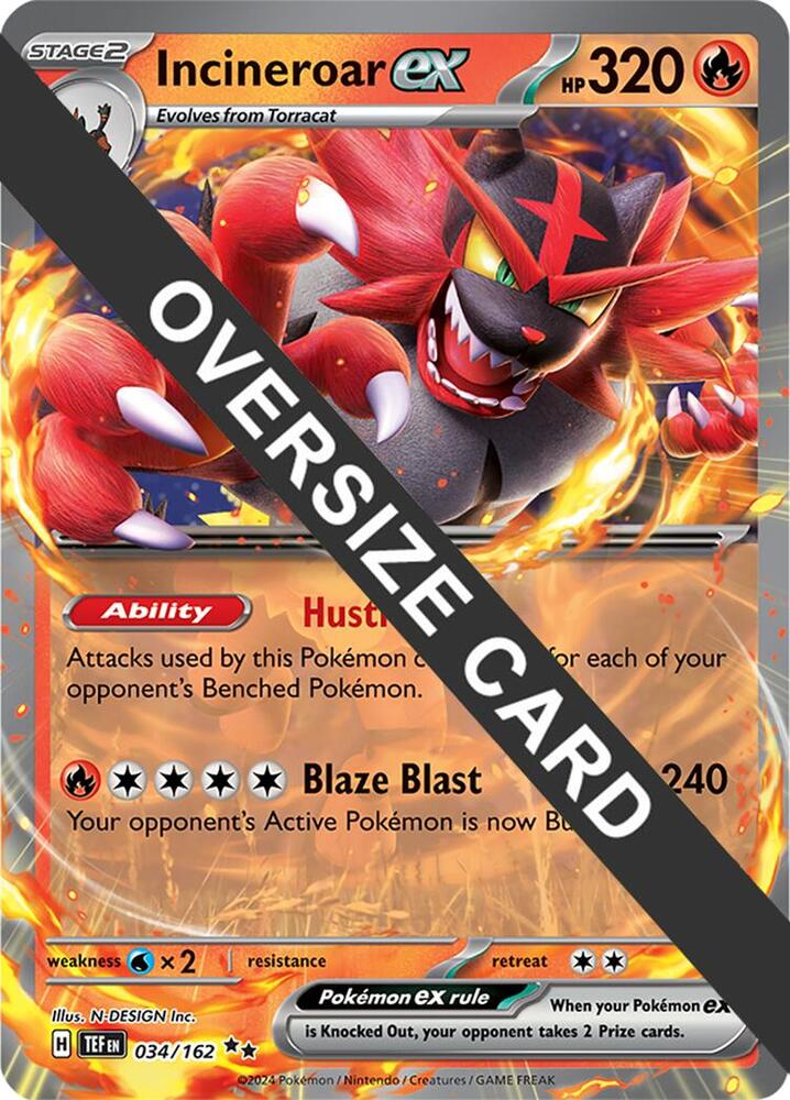 Incineroar ex - 034/162 - Jumbo Cards