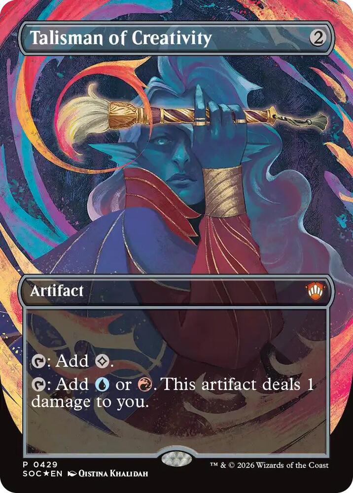 Talisman of Creativity (Borderless) - Commander: Secrets of Strixhaven
