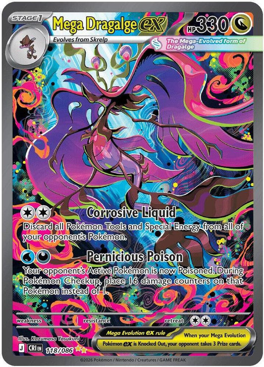 Mega Dragalge ex - 118/086 - ME04: Chaos Rising