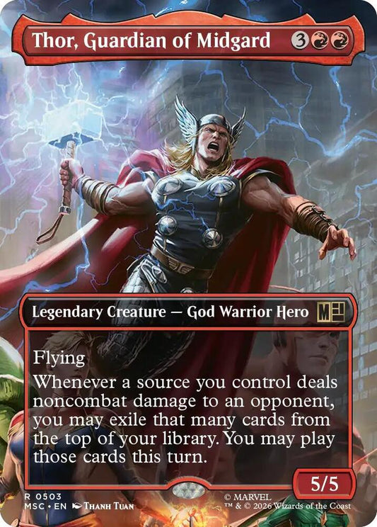 Thor, Guardian of Midgard (Borderless) - Commander: Marvel Super Heroes