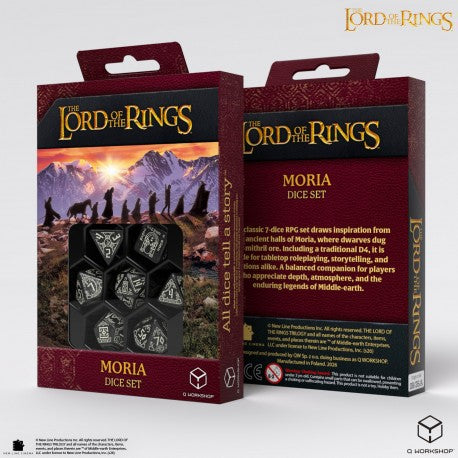 The Lord of the Rings Dice Set - Moria (Glow in the dark)