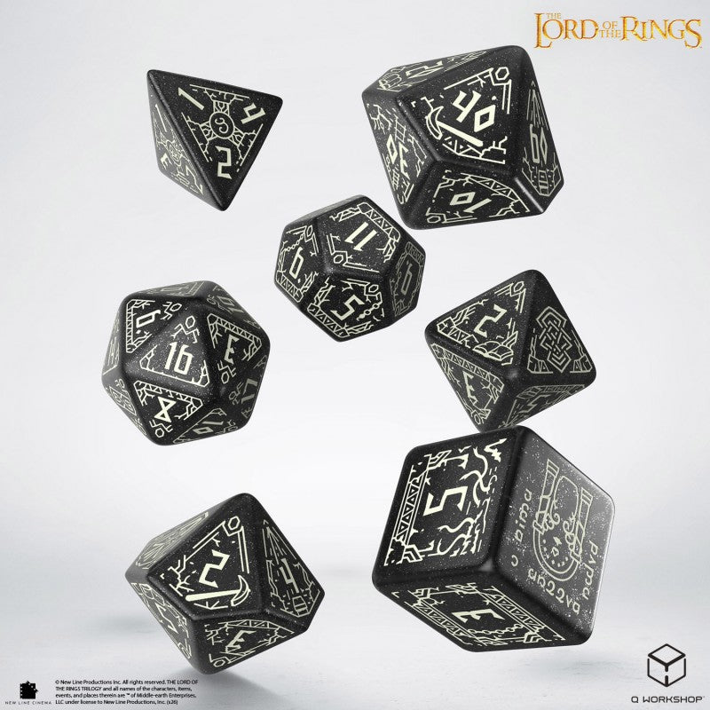 The Lord of the Rings Dice Set - Moria (Glow in the dark)